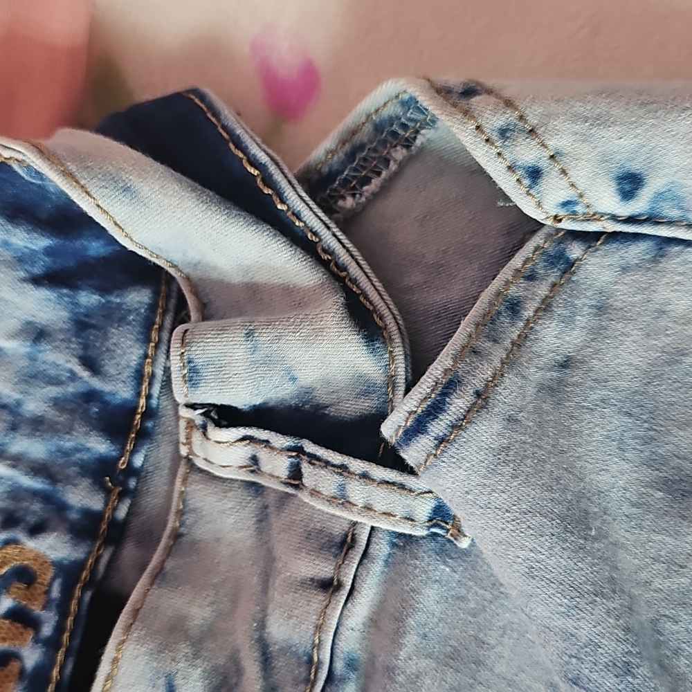 VIP Blue High Rise Jeans with Distressed Details - Picture 2 of 5